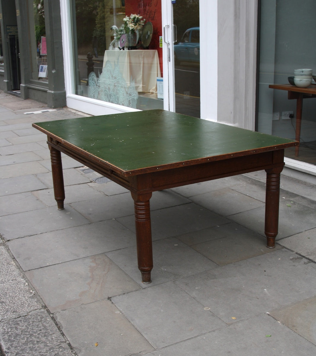 Large Oak Desk with Map Drawer Danish - Image 11