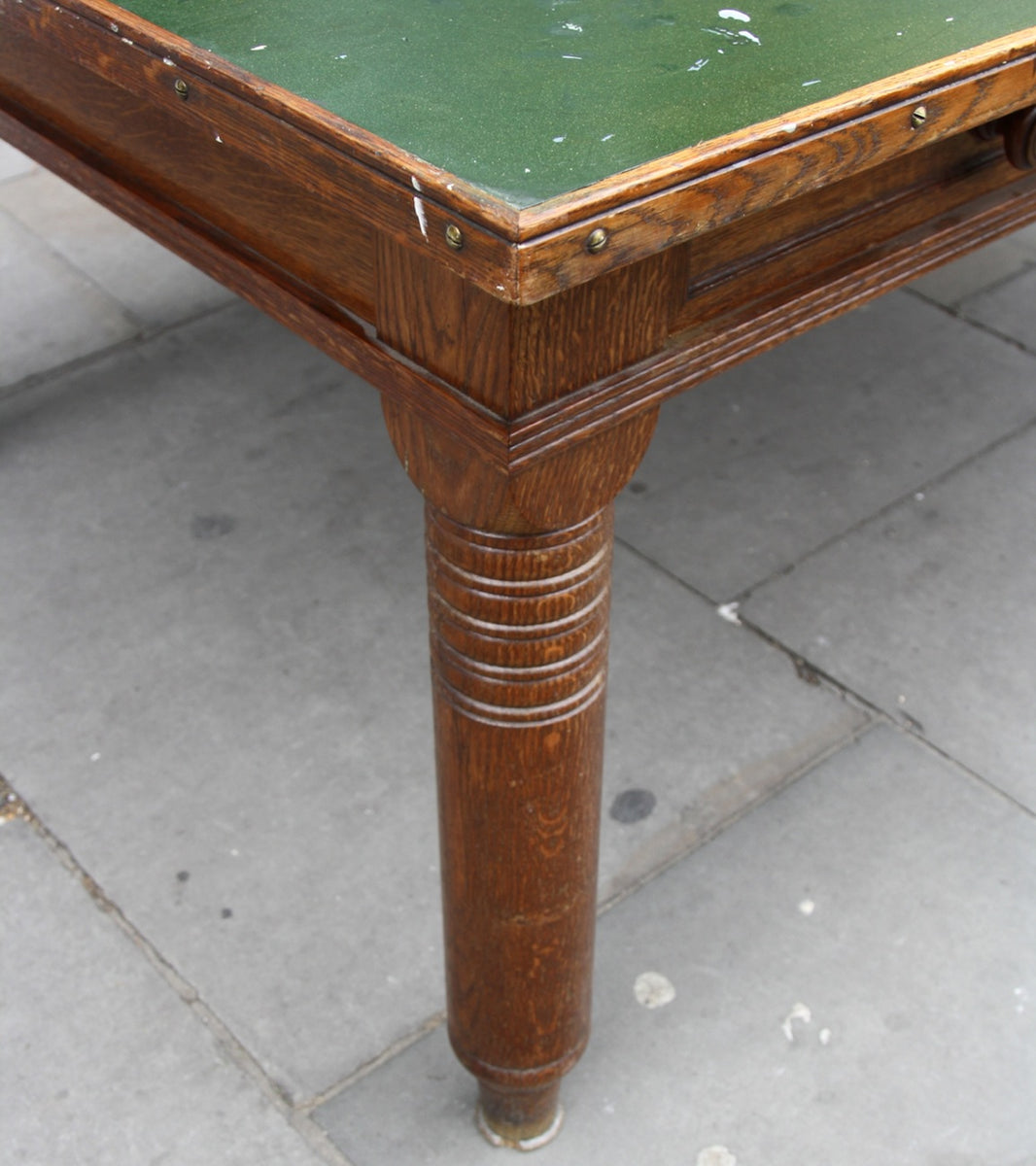 Large Oak Desk with Map Drawer Danish - Image 4
