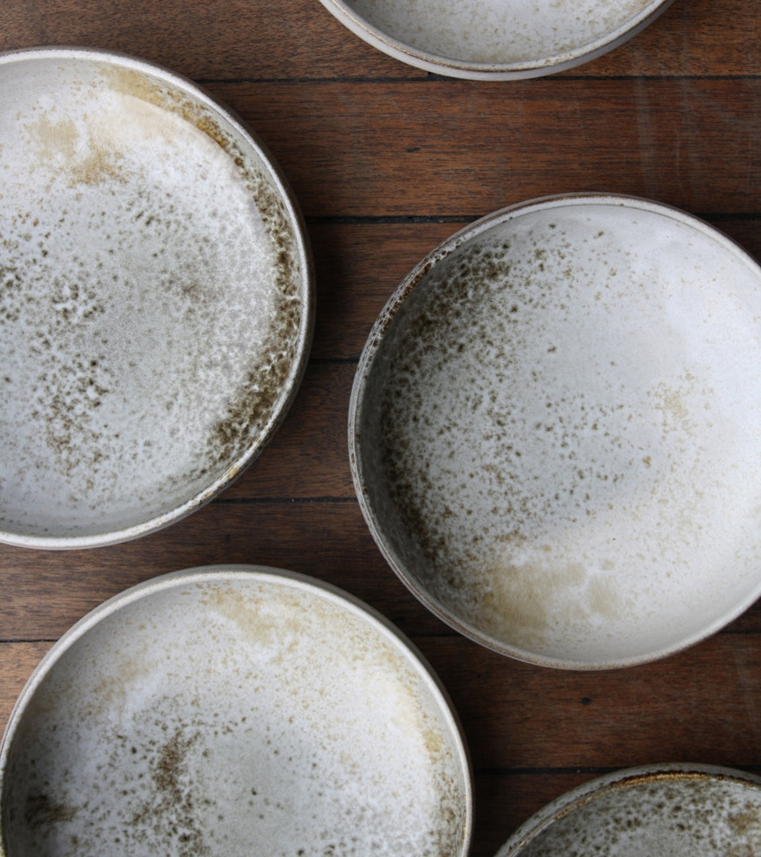 Large Shallow Bowl 13White & Brown Glaze Kasper Würtz - Image 9