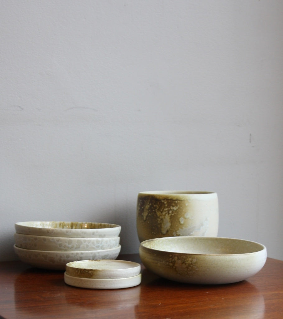 Large Shallow Bowl 13White & Yellow Glaze Kasper Würtz - Image 2