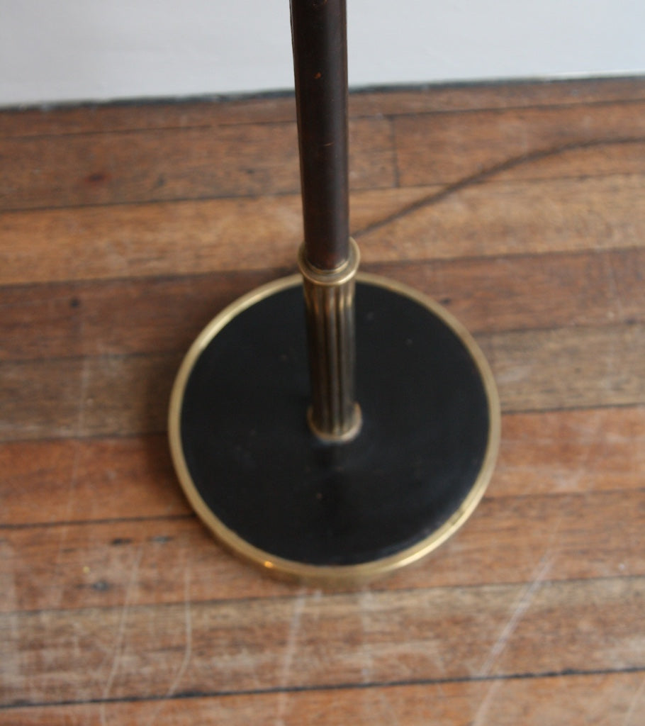 Leather and Brass Floor Light Denmark 1940s - Image 6