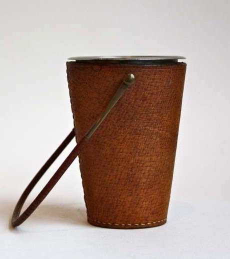 Leather and Brass Ice Bucket  Carl Auböck - Image 4