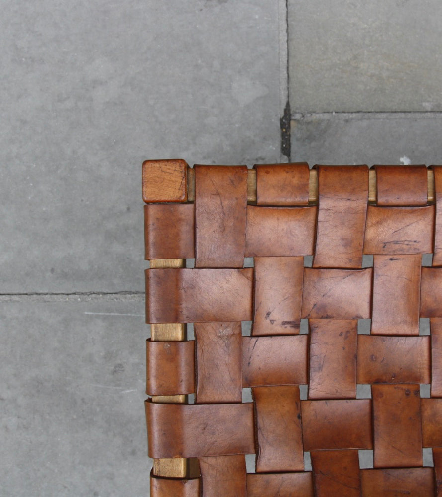 Leather Top Stool Denmark 1950s - Image 2
