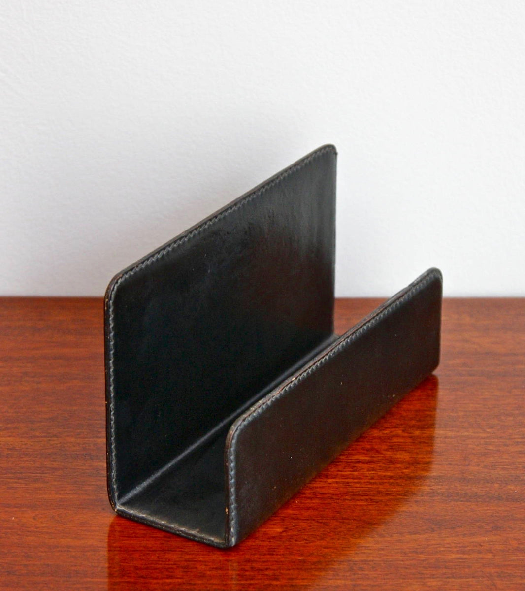 Black Leather Letter Holder Carl Auböck - Image 2