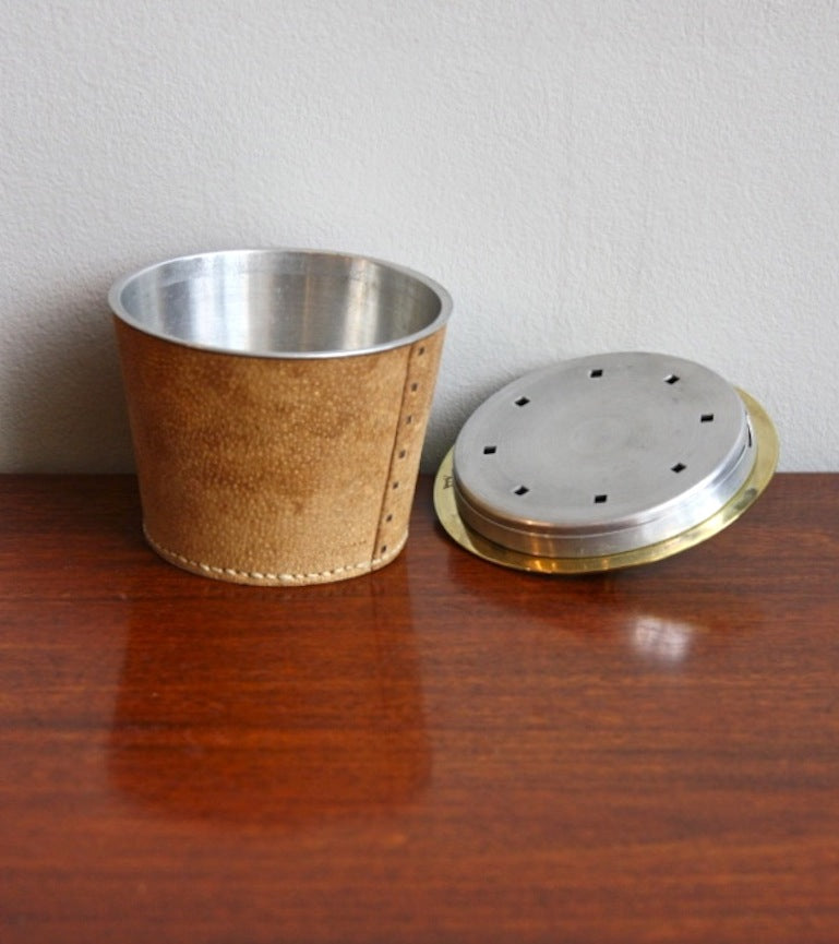 Light Coloured Leather Tobacco Jar Carl Auböck - Image 2