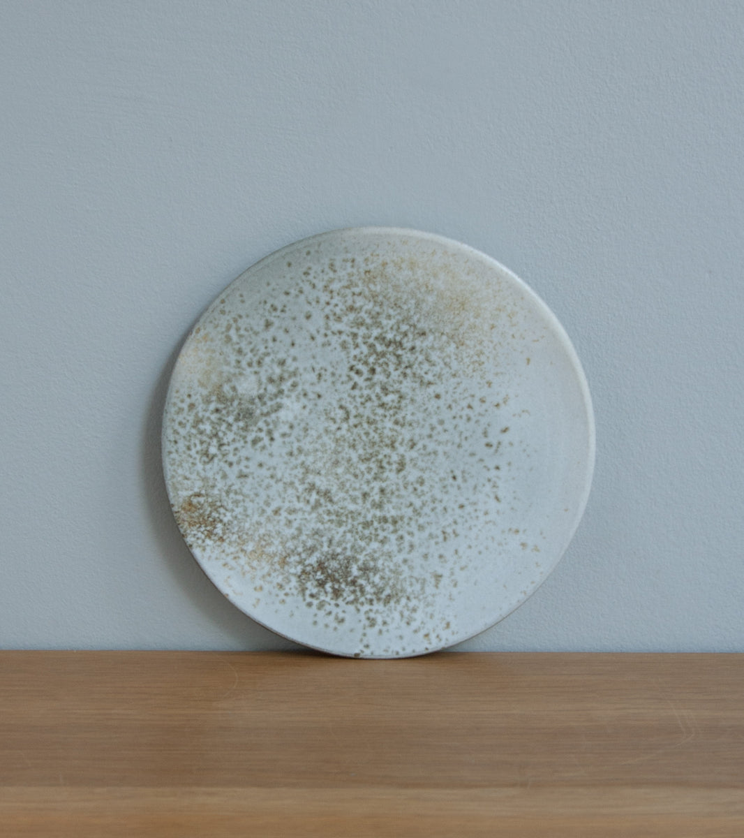 Medium Flat Plate 5White & Brown Glaze Kasper Würtz - Image 5