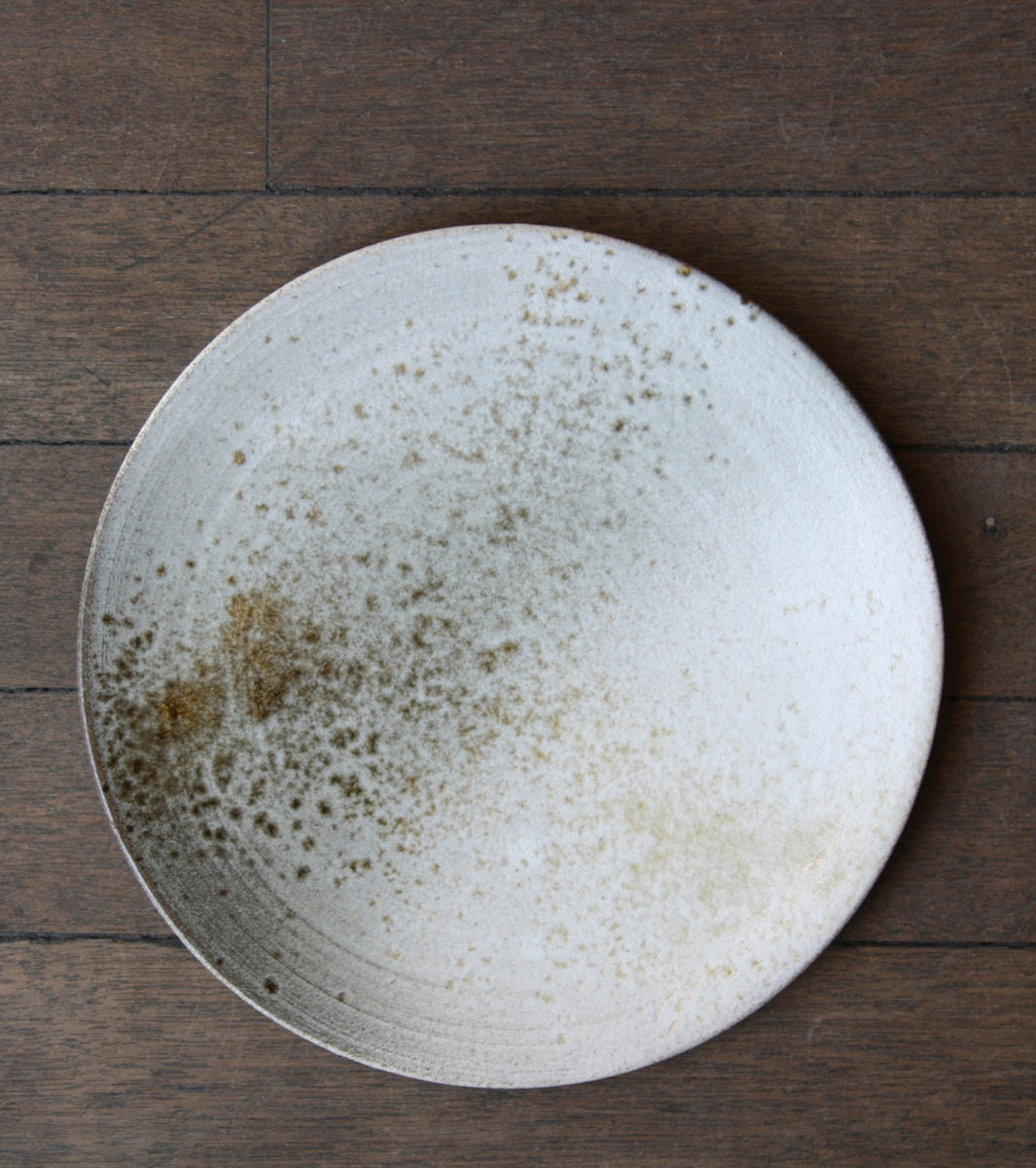 Medium Flat Plate 5White & Brown Glaze Kasper Würtz - Image 7
