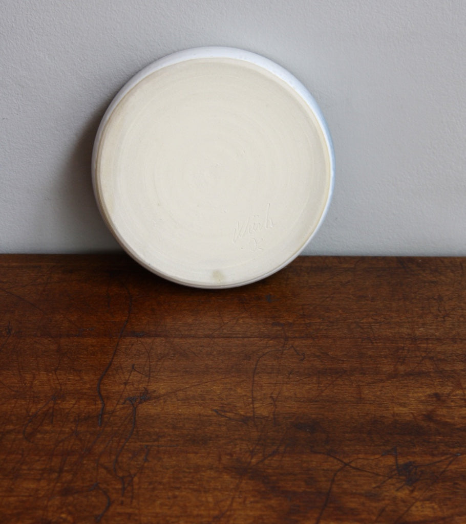 Medium Rimmed Plate 4White and Blue Glaze Kasper Würtz - Image 4
