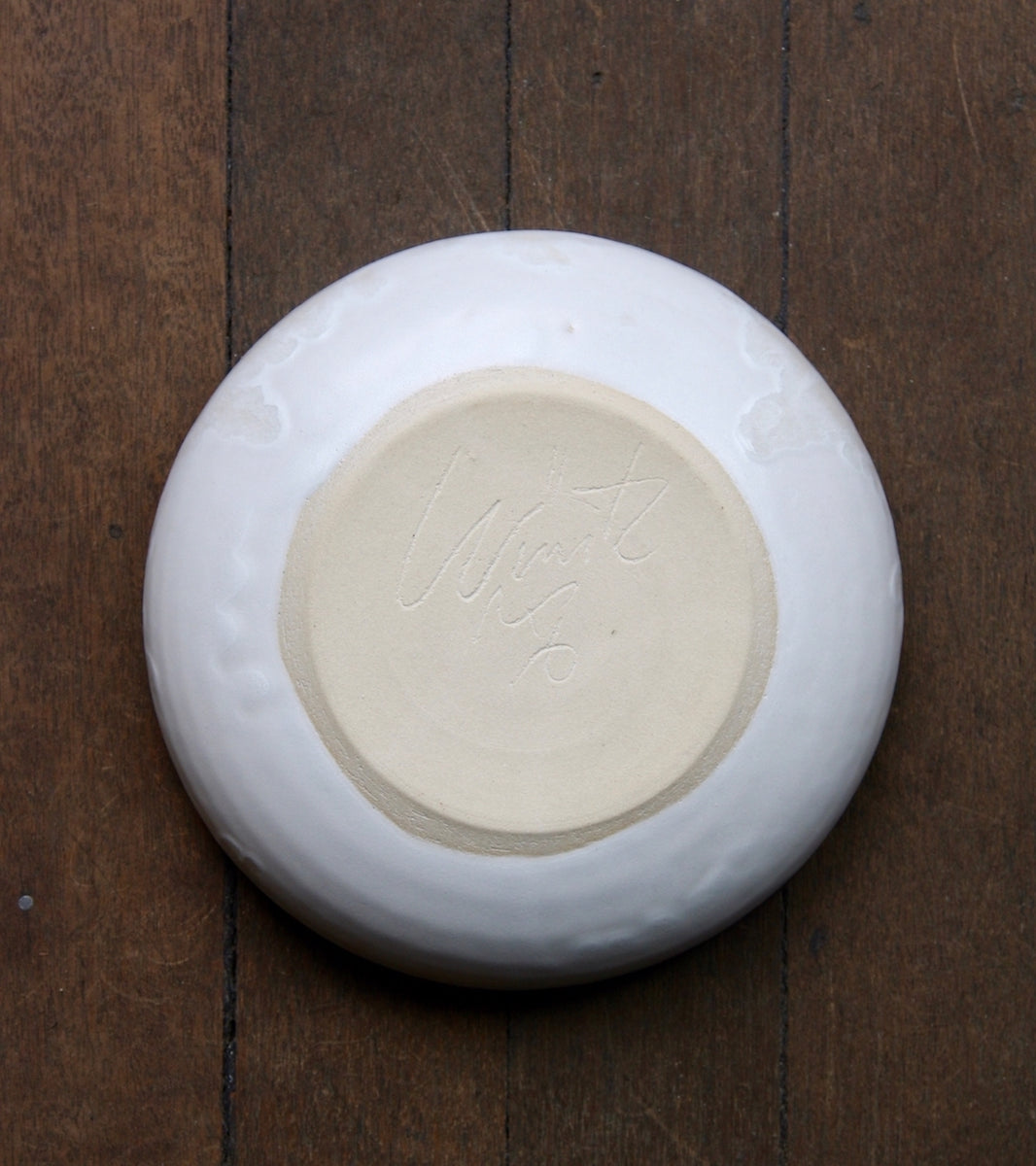 Medium Shallow Bowl 8 Ivory White Glaze Kasper Würtz - Image 5