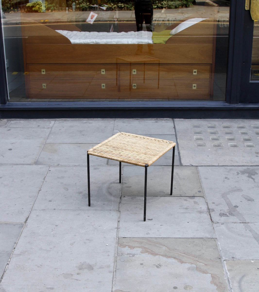 Medium Square Wicker Table Carl Auböck - Image 4