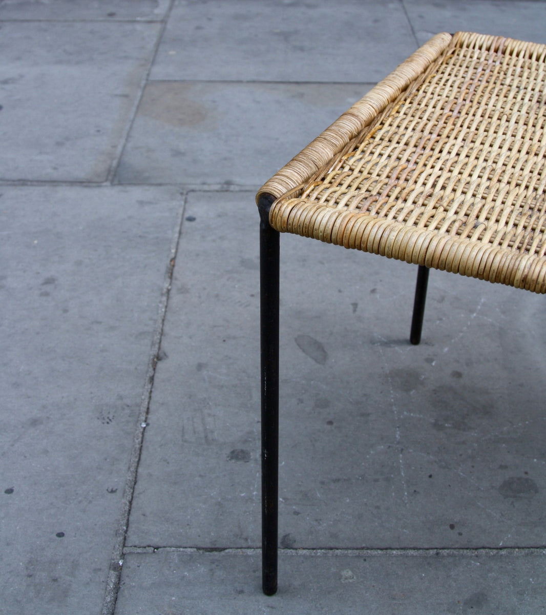 Medium Square Wicker Table Carl Auböck - Image 5