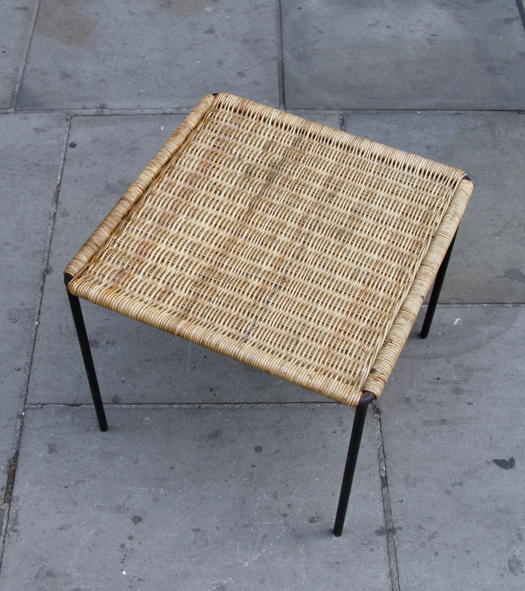 Medium Square Wicker Table Carl Auböck - Image 9