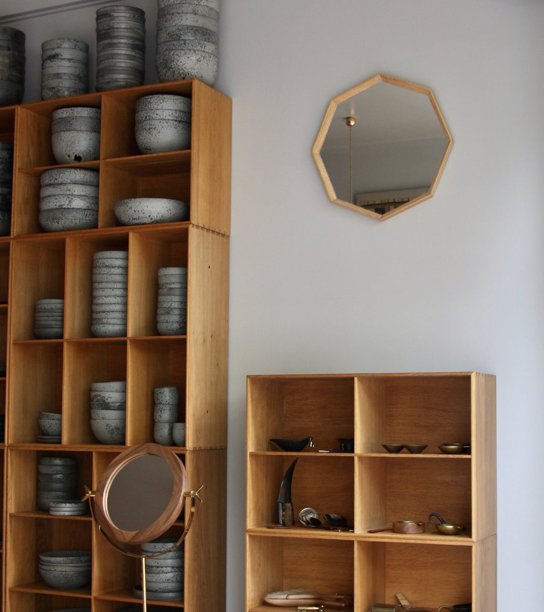 Octagonal Wall Mirror Denmark 1950s  - Image 10