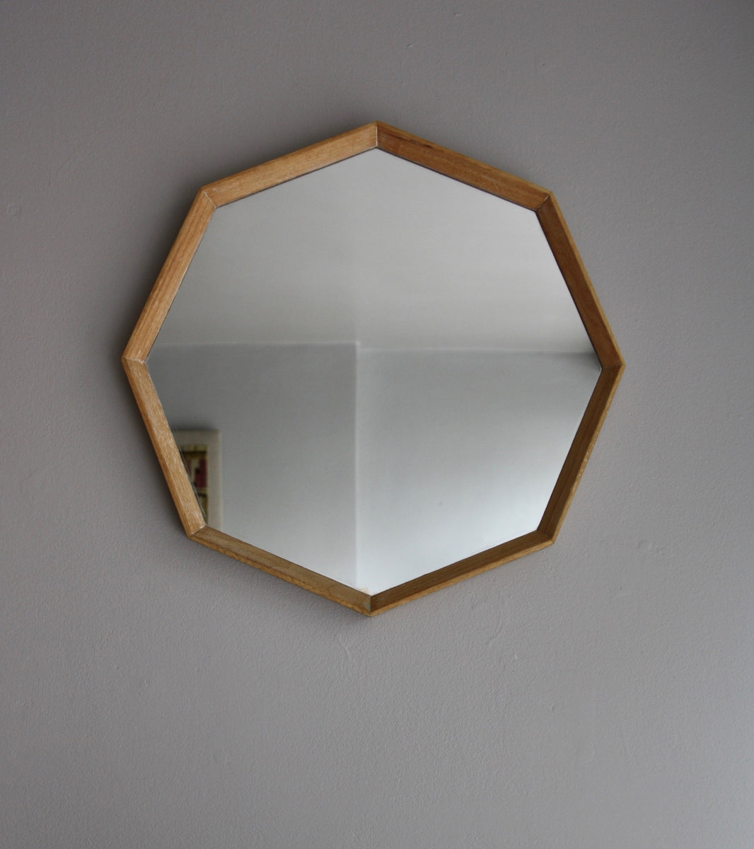 Octagonal Wall Mirror Denmark 1950s  - Image 11