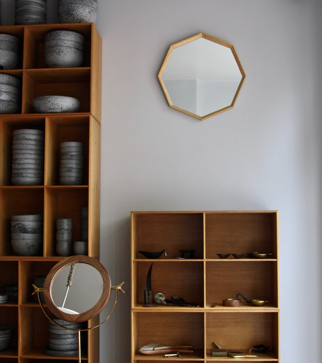 Octagonal Wall Mirror Denmark 1950s  - Image 1