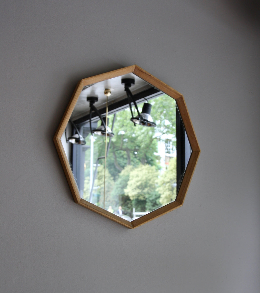 Octagonal Wall Mirror Denmark 1950s  - Image 7