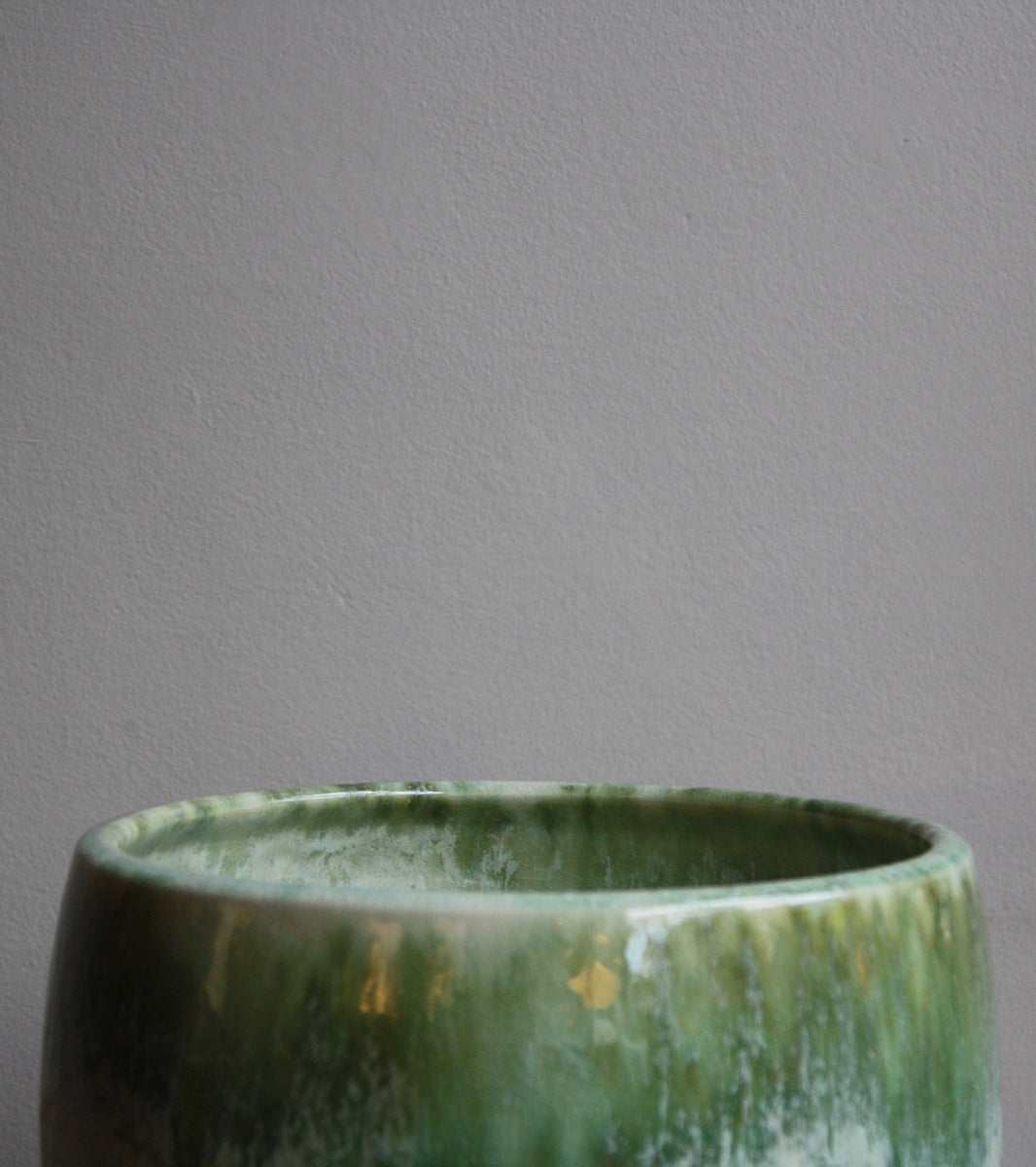 One Off Oval VaseWhite & Green Glaze Kasper Würtz - Image 11
