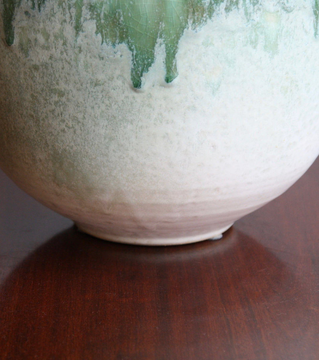 One Off Oval VaseWhite & Green Glaze Kasper Würtz - Image 6