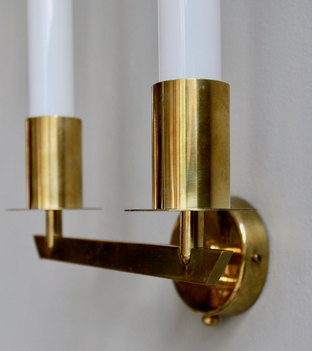 Pair of Brass Wall Sconces Itsu, Finland, C. 1950 - Image 4