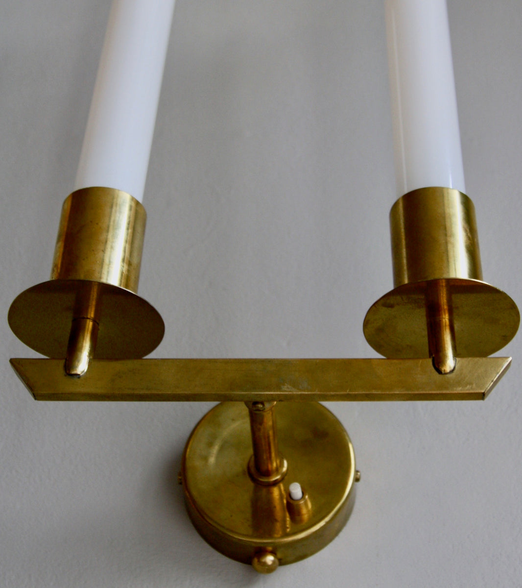 Unlacquered brass sconce discount
