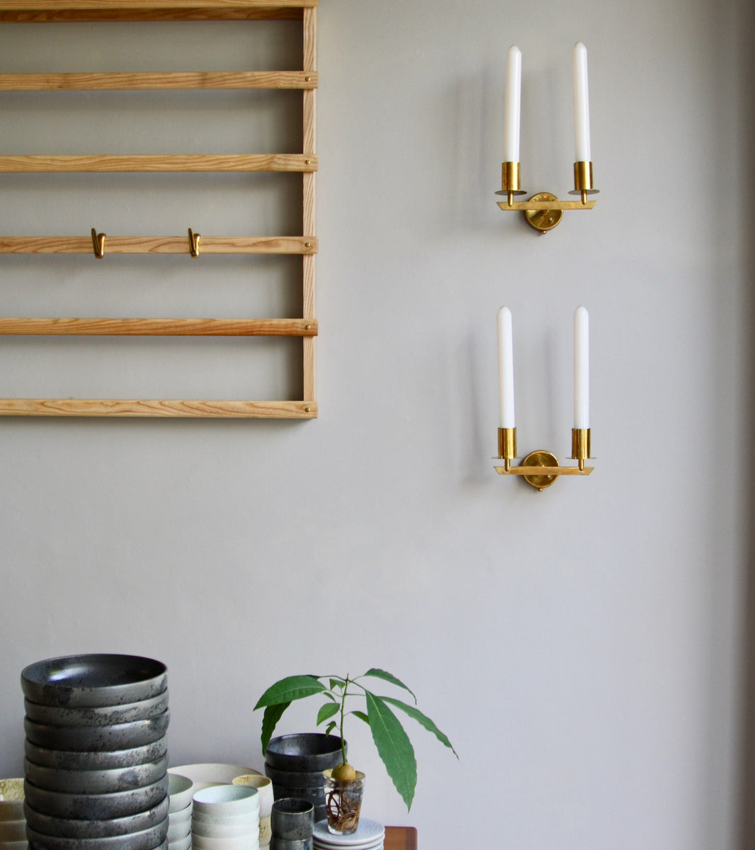 Pair of Brass Wall Sconces Itsu, Finland, C. 1950 - Image 7