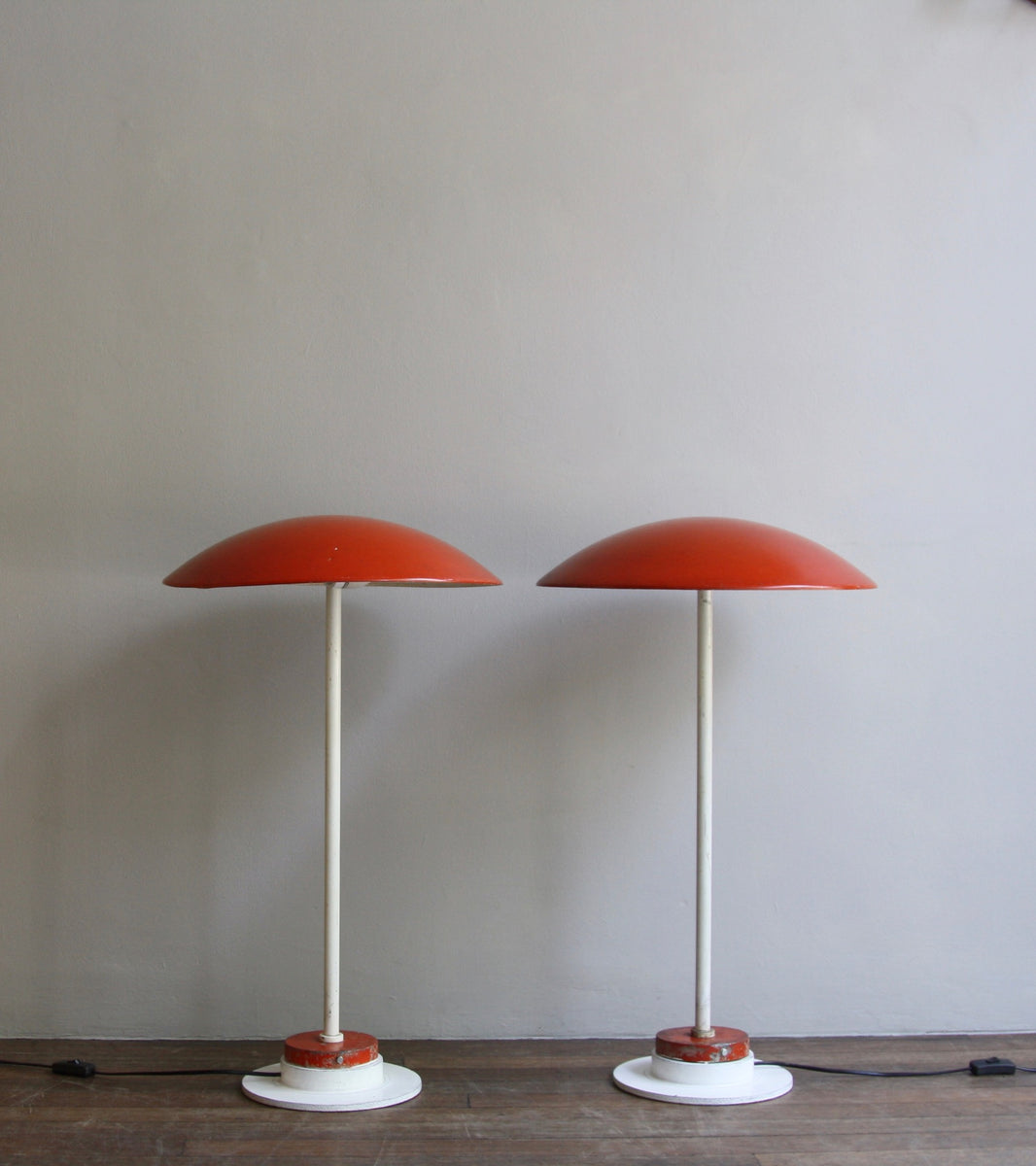 Pair of Huge Metal Lamps Europe, Late-1940s - Image 4