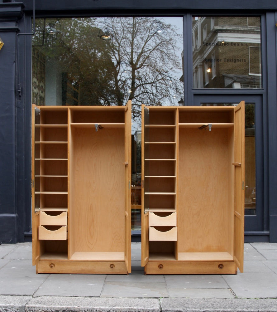 Pair of Oak Wardrobes Hans Wegner - Image 5