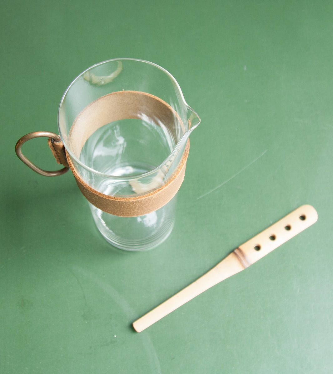 Round Top Shaped Pitcher & Bamboo Stirrer, Carl Auböck 