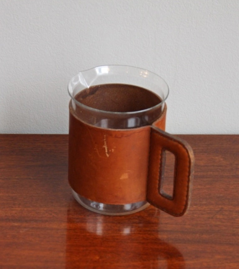 Pitcher with Leather Handle by Bauhaus Trained Carl Auböck - Image 2