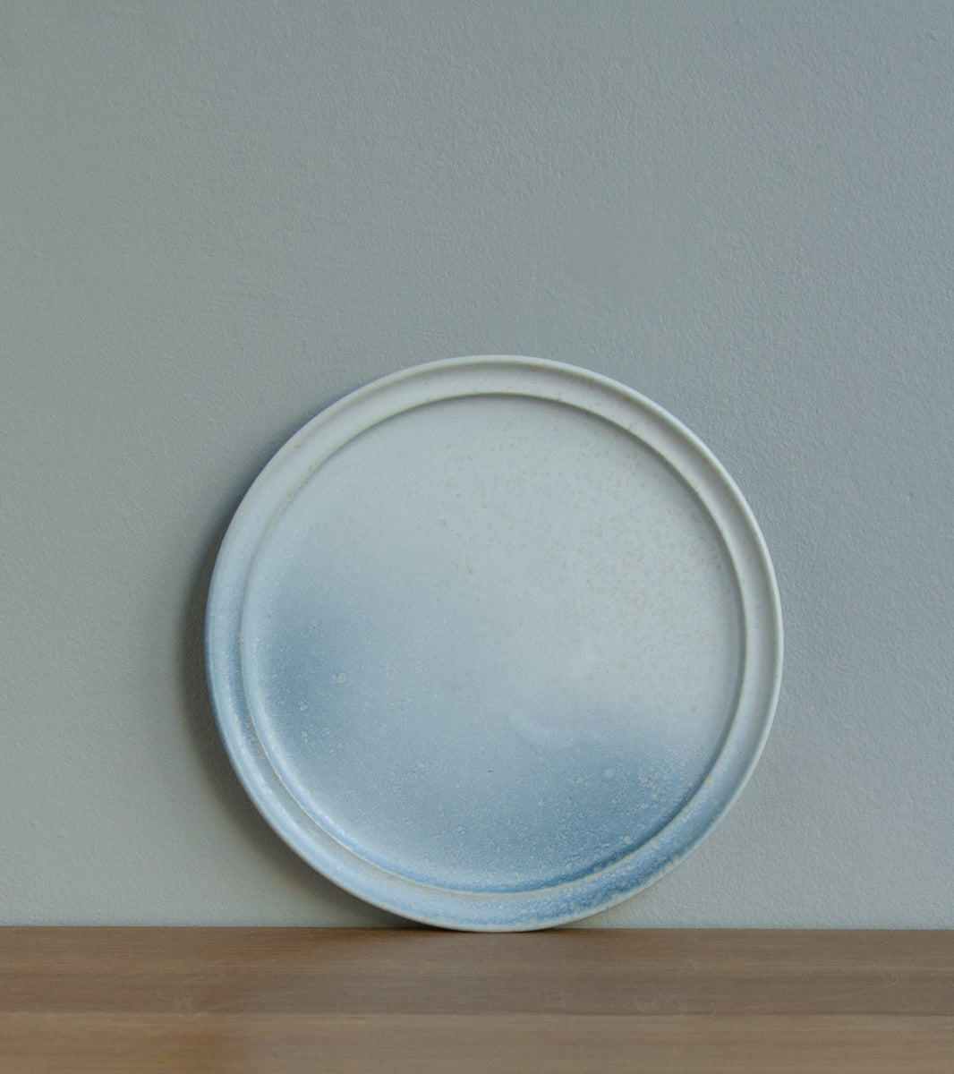 Rimmed 'Noma' Plate White & Blue Glaze Kasper Würtz - Image 3