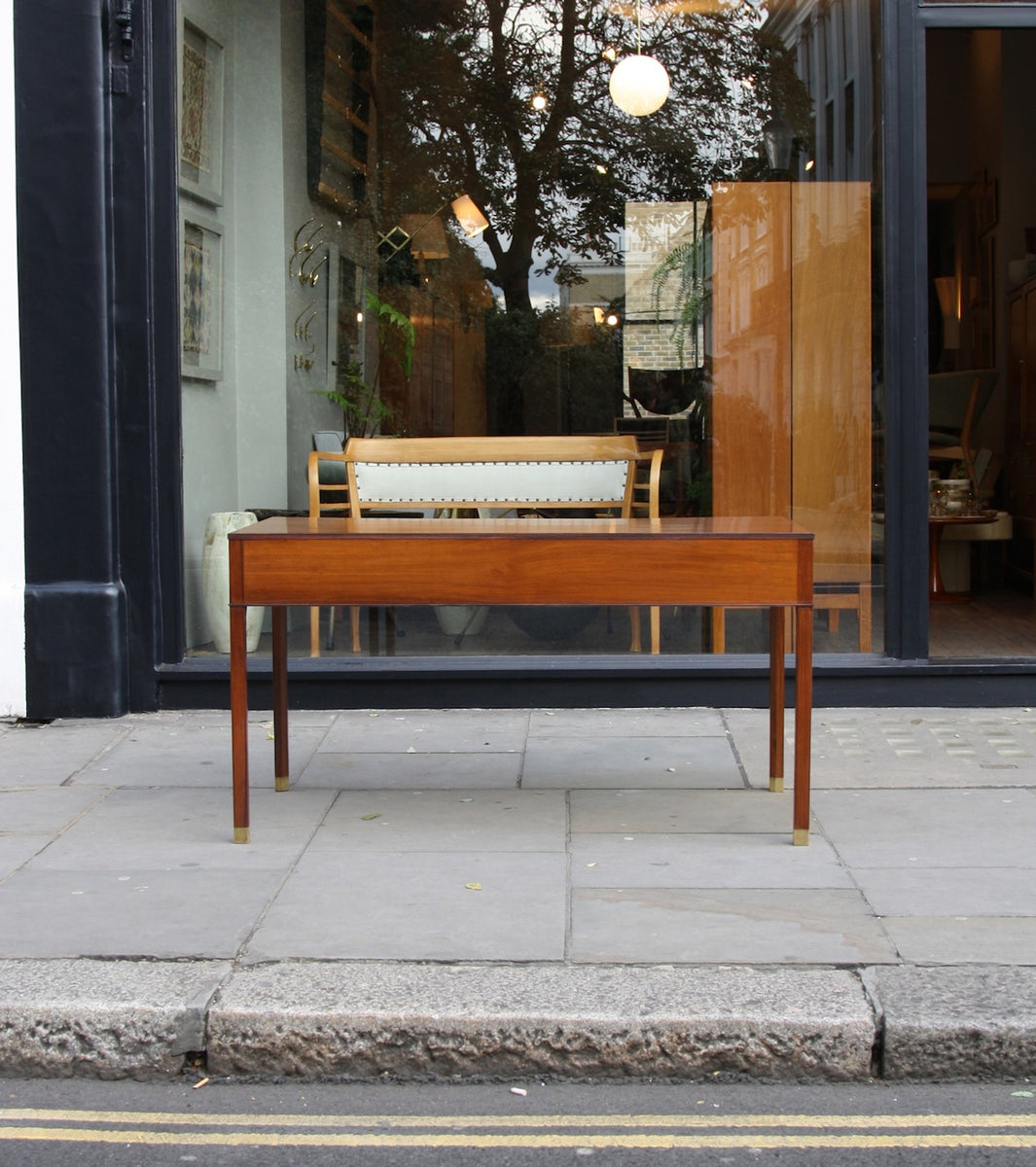 Rosewood and Brass Desk Ole Wanscher - Image 2