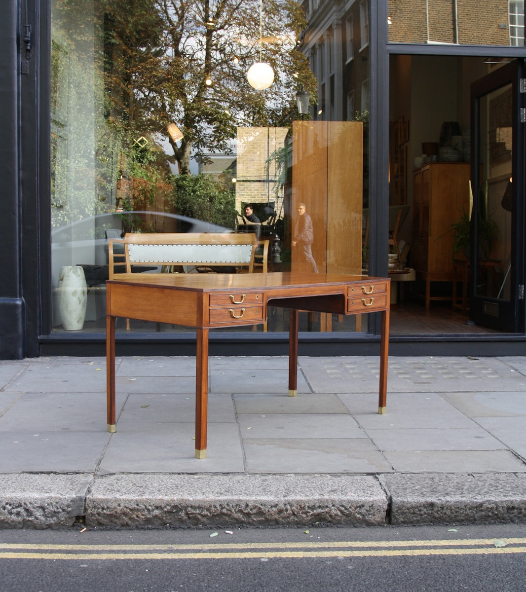 Rosewood and Brass Desk Ole Wanscher - Image 3