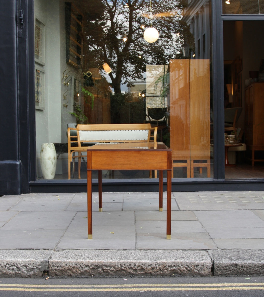 Rosewood and Brass Desk Ole Wanscher - Image 5