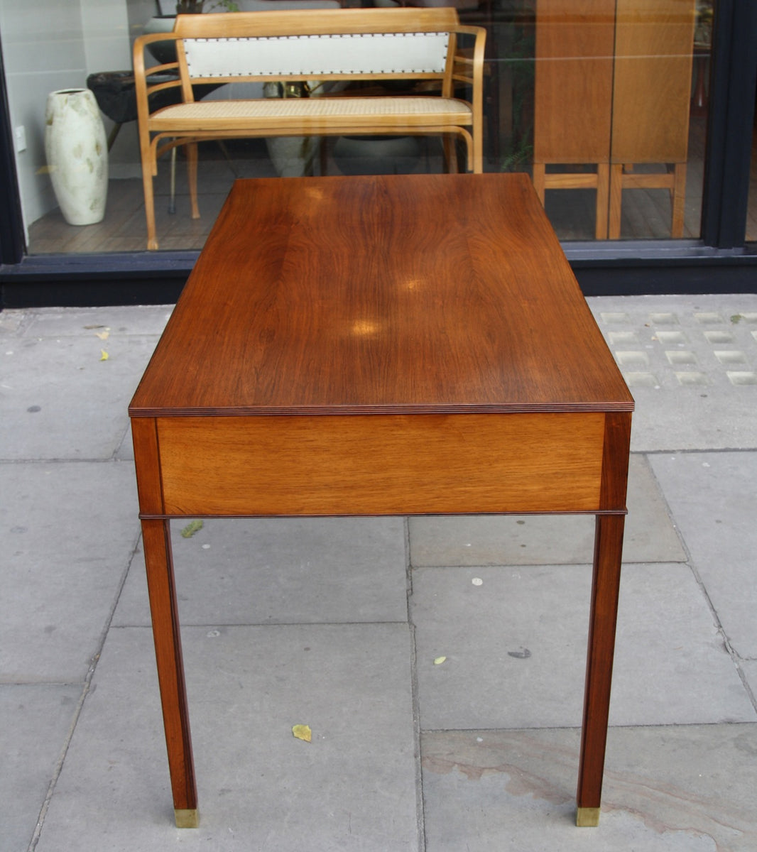 Rosewood and Brass Desk Ole Wanscher - Image 6