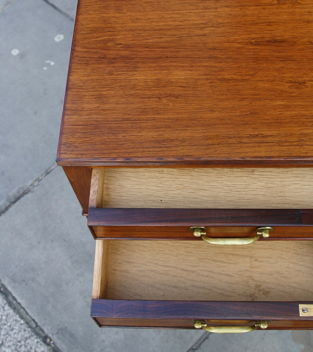 Rosewood and Brass Desk Ole Wanscher - Image 7