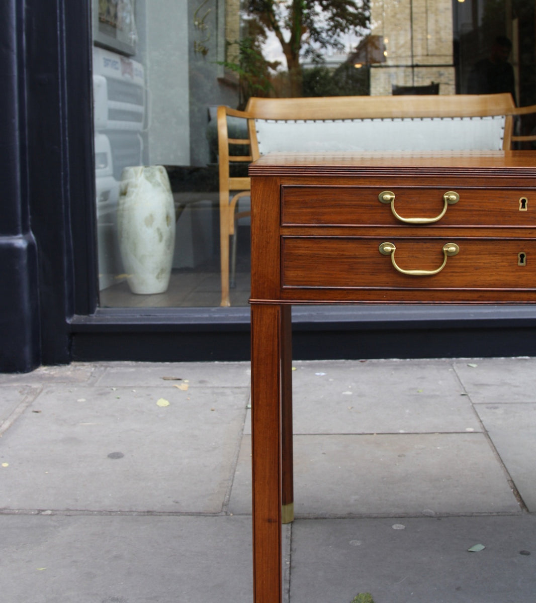 Rosewood and Brass Desk Ole Wanscher - Image 8