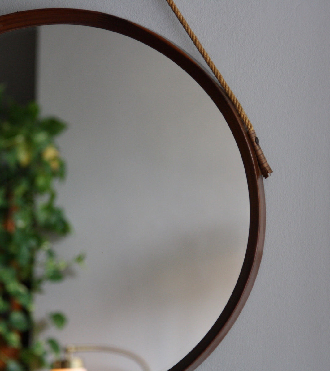 Round Teak Mirror Denmark, C. 1950 - Image 6