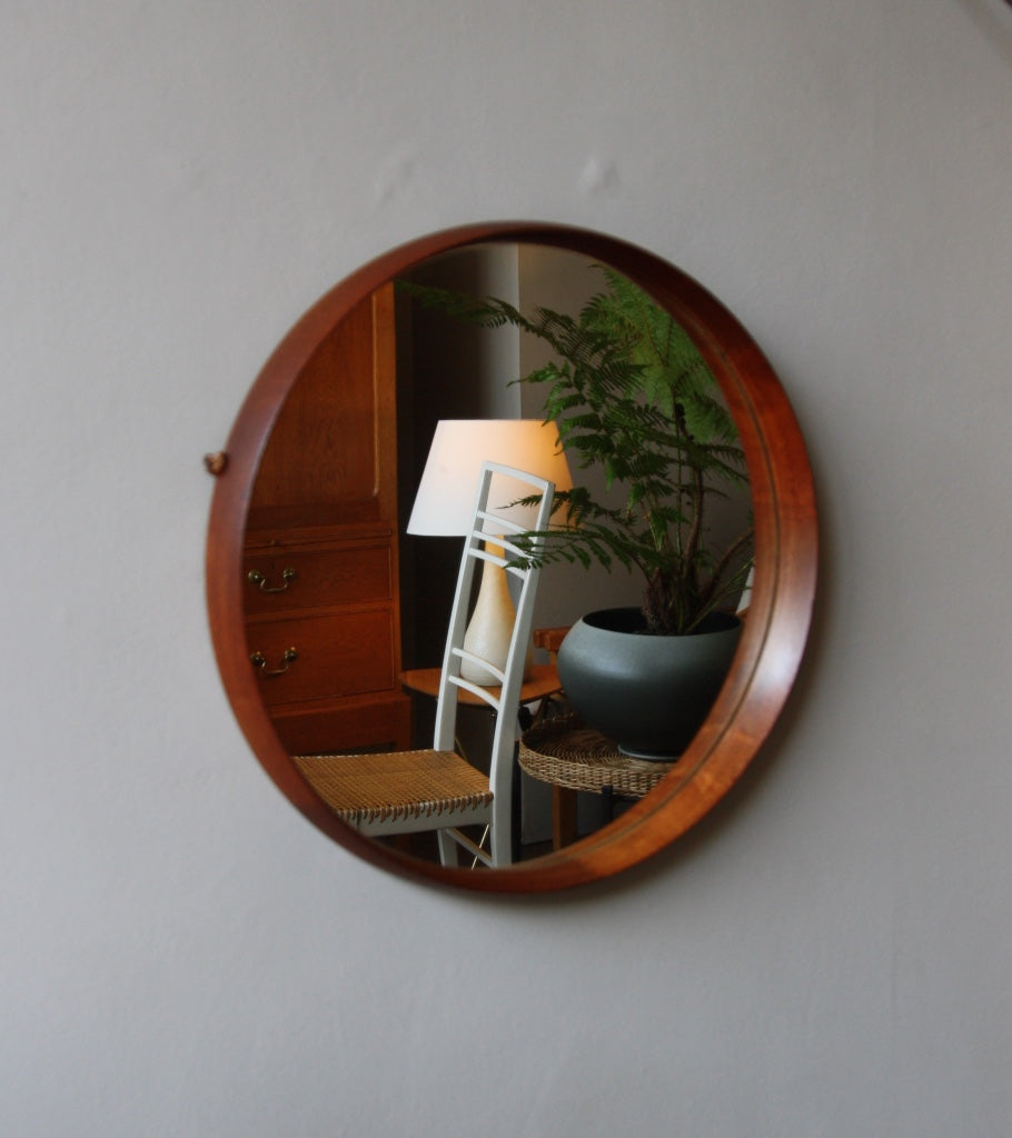 Round Wall Mirror #2 Denmark 1950s  - Image 2