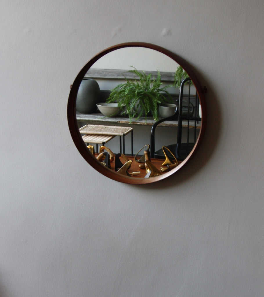 Round Wall Mirror #2 Denmark 1950s  - Image 3