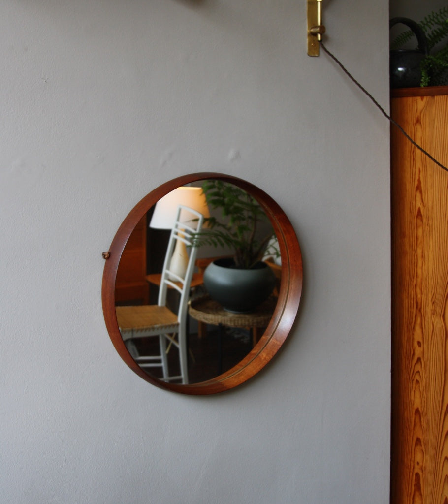 Round Wall Mirror #2 Denmark 1950s  - Image 5