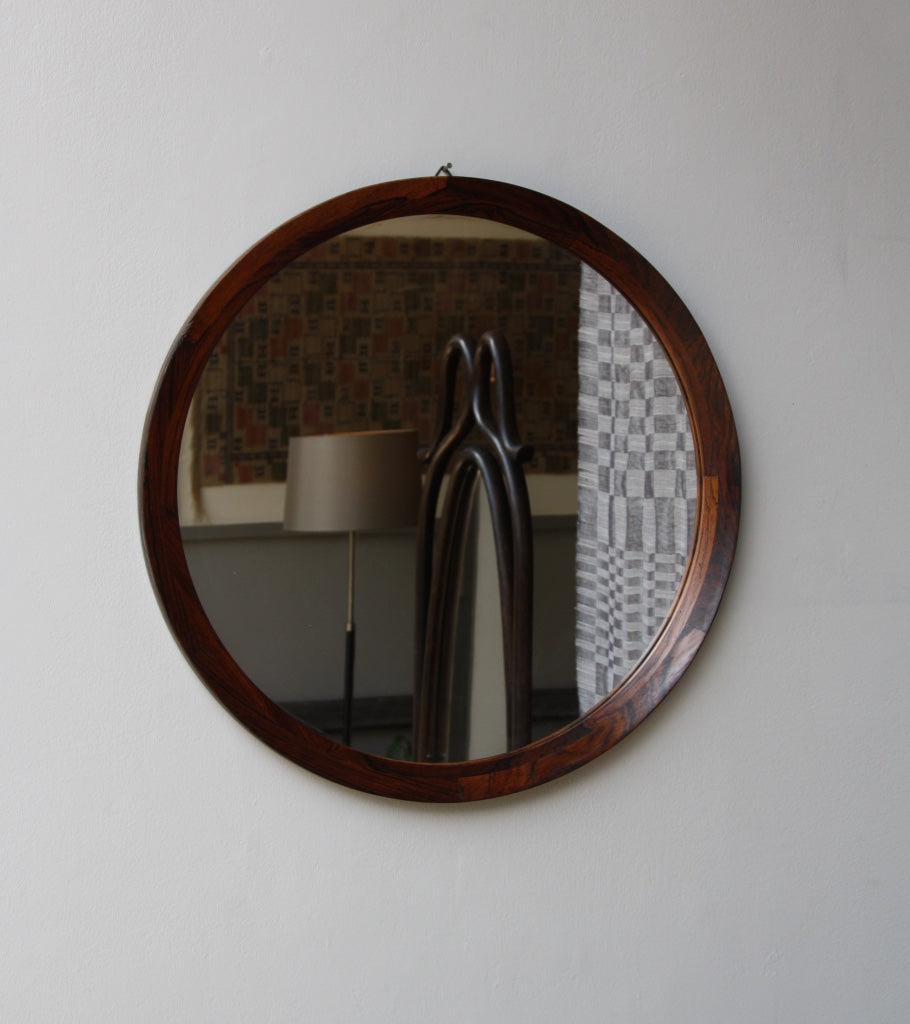 Round Wall Mirror #3 Denmark 1950s  - Image 2