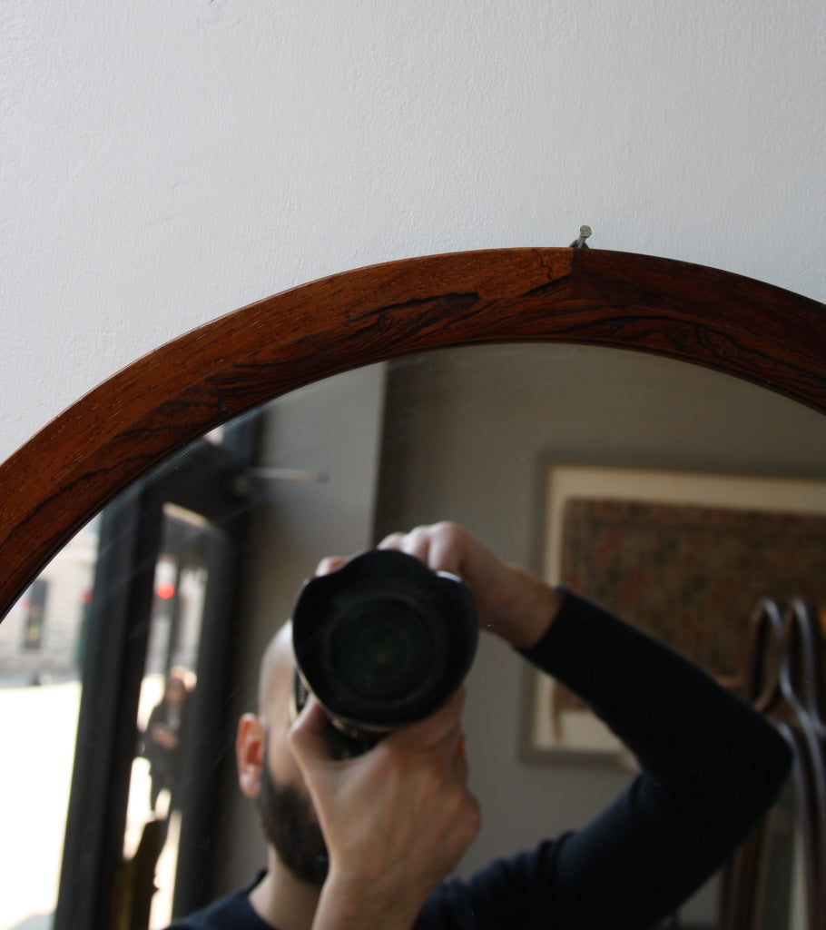 Round Wall Mirror #3 Denmark 1950s  - Image 4