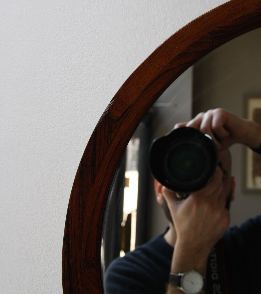 Round Wall Mirror #3 Denmark 1950s  - Image 5
