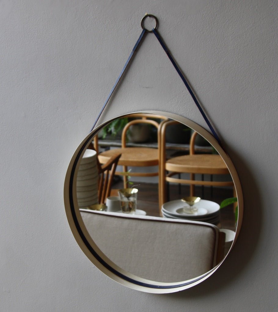 Round Wall Mirror Denmark 1950s  - Image 4