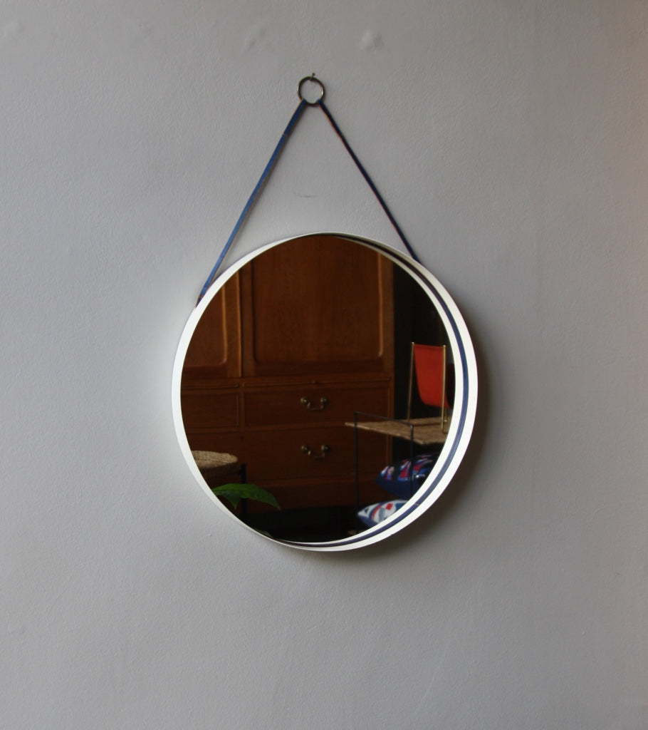 Round Wall Mirror Denmark 1950s  - Image 8