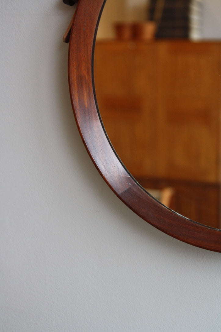 Round Wall Mirror Denmark 1950s  - Image 3