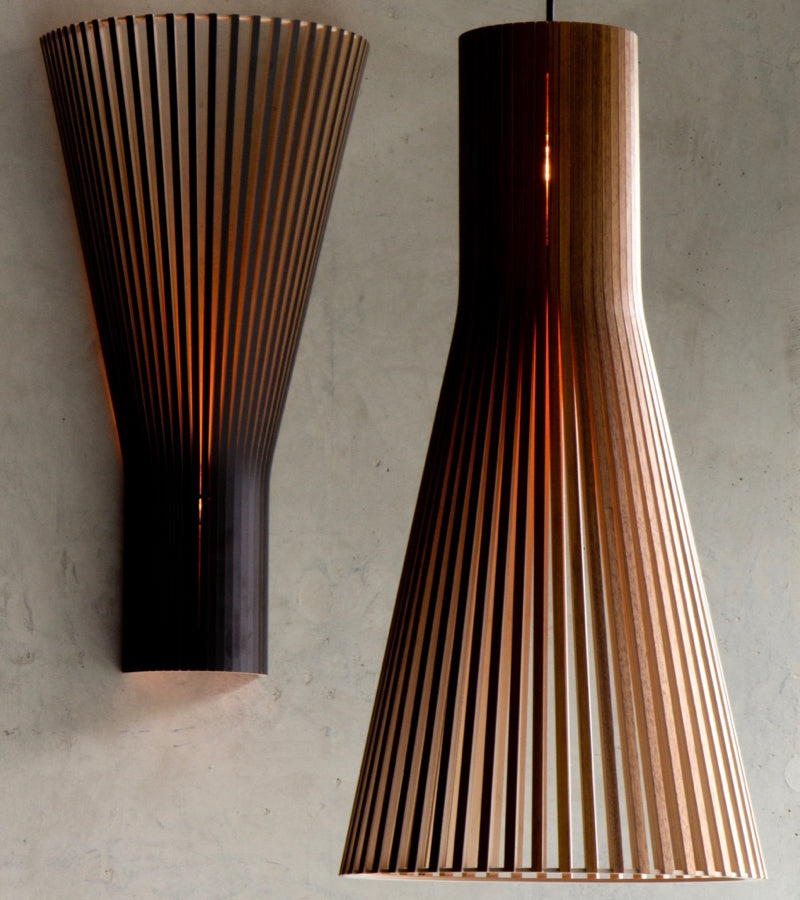 Seppo Koho Handmade wooded wall light Secto 4230 Walnut 6