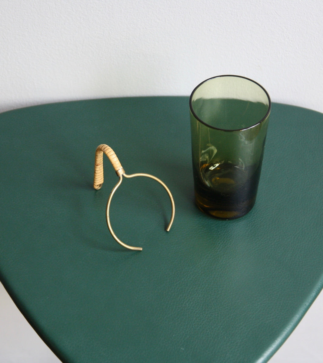 Set of Six Wicker & Brass Handled Glasses Carl Auböck  - Image 3