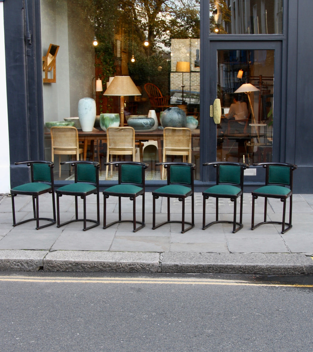 Set of Six &quot;Fledermaus&quot; Chairs Josef Hoffmann - Image 4