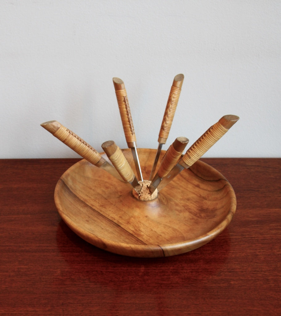 Set of Six Knives and Fruit Bowl Carl Auböck  - Image 1